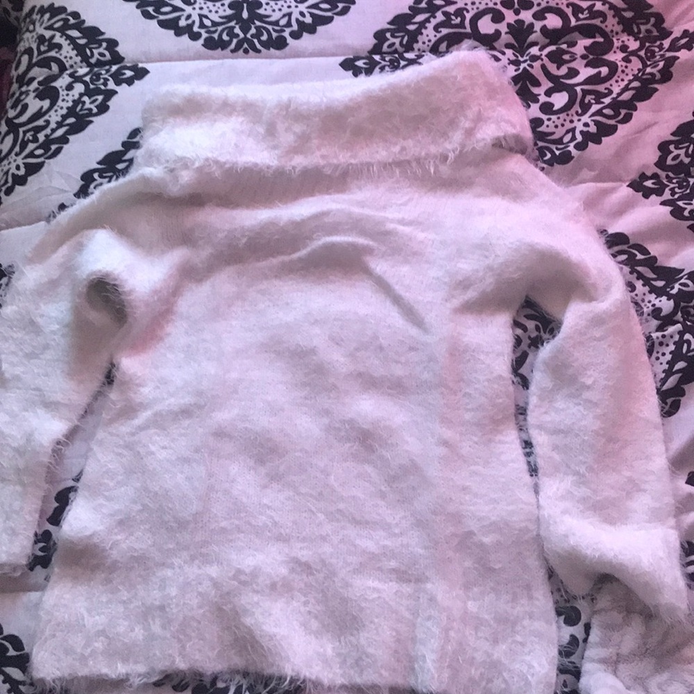 White fuzzy shirt